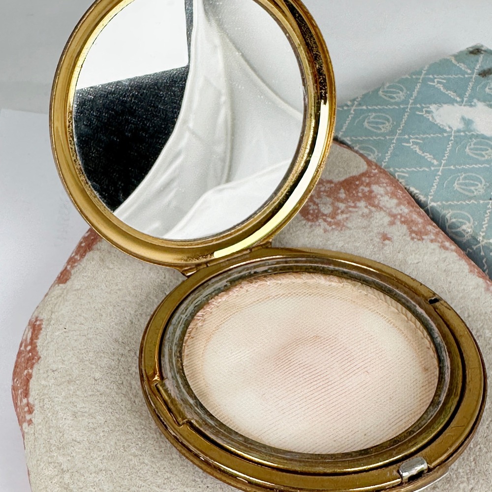 Vintage Stratton Hand Painted Roses Powder Compact Signed Suzy Seriau w/ Box - Picture 7 of 11